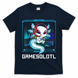 Gamesolotl Gamer Axolotl Playing Video Games Boys Girls T-Shirt