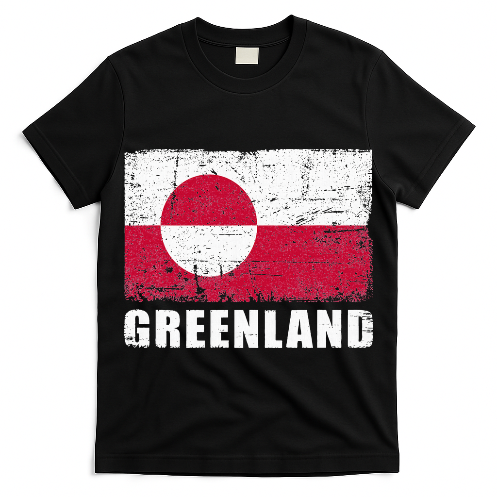 Greenland Grunge Country Flag T-Shirt