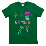 Gamer Girl Cute Heartbeat Gamer For Girl Video Game Lovers Gift T-Shirt