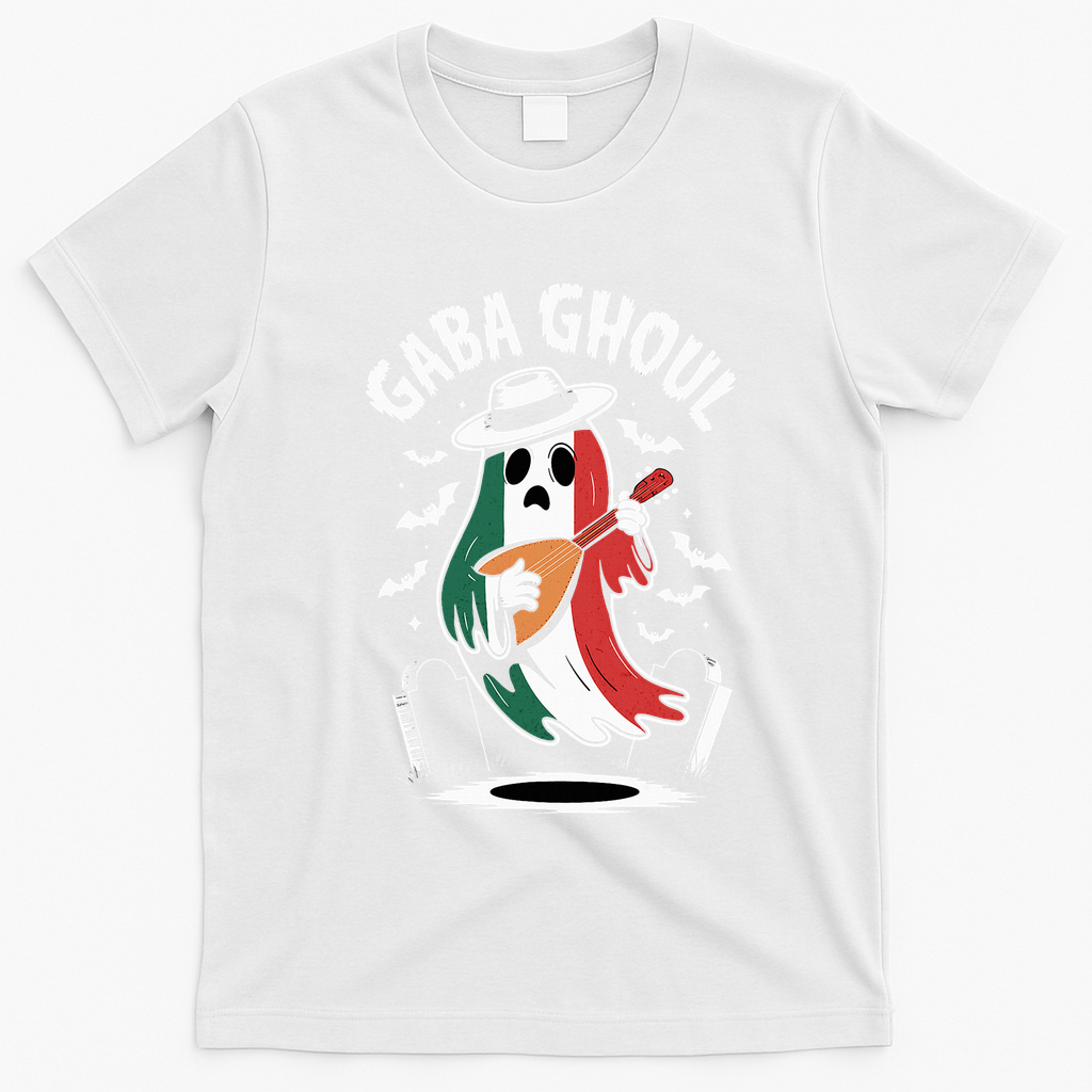 Gaba Ghoul Funny Ghost Italian Gabagool T-Shirt - White