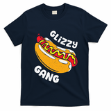 Glizzy Gang Funny Hot Dog T-Shirt - Navy Blue