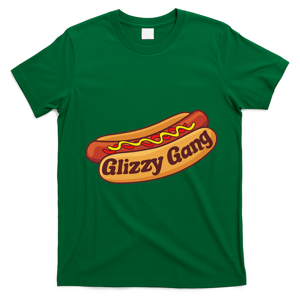 Glizzy Gang Gladiator Gobbler Funny Hot Dog T-Shirt - Irish Green