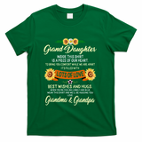 Granddaughter Graduation Grandparents From Grandma & Grandpa T-Shirt - Green