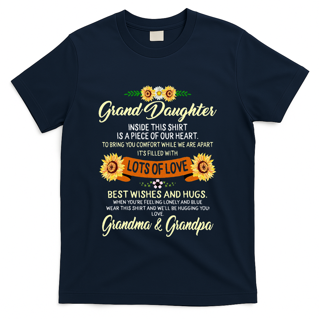 Granddaughter Graduation Grandparents From Grandma & Grandpa T-Shirt - Navy