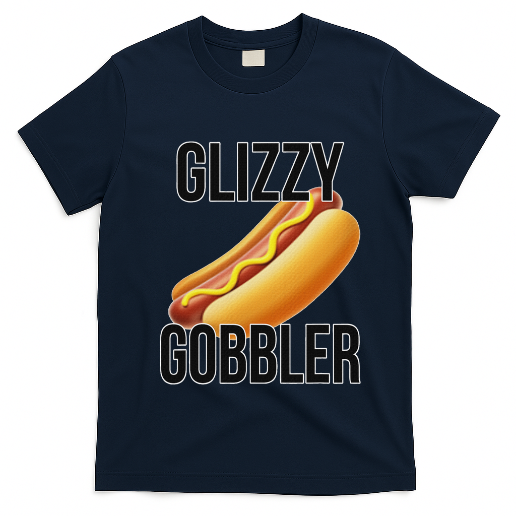 Glizzy Gobbler Glizzy Hot Dogs Glizzy Gang T-Shirt - Navy Blue