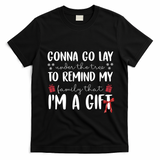 Gonna Go Lay Under Under The Tree Funny Christmas T-Shirt - Black