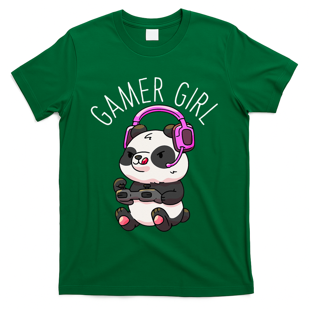 Gamer Girl Panda Gaming Pandas Video Game T-Shirt