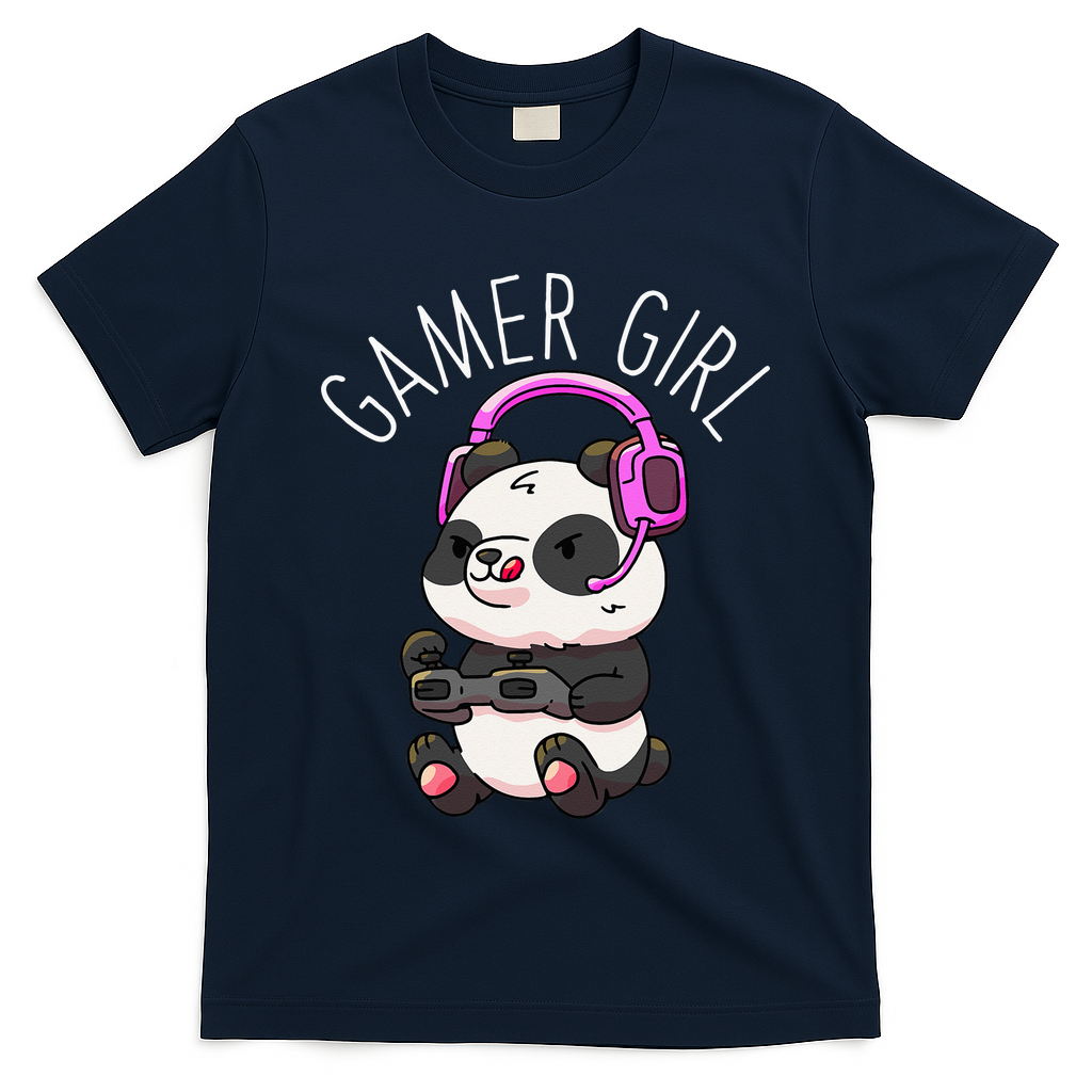 Gamer Girl Panda Gaming Pandas Video Game T-Shirt
