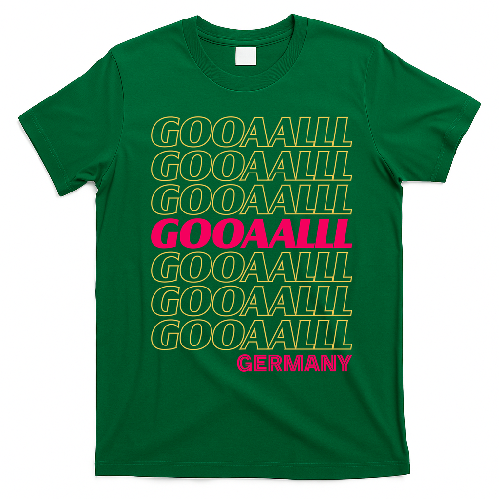 Gooaall! Germany Soccer Apparel For Fans German T-Shirt - Irish Green