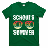 Graduation Gift Schools Out For Summer Students Teacher T-Shirt - Green