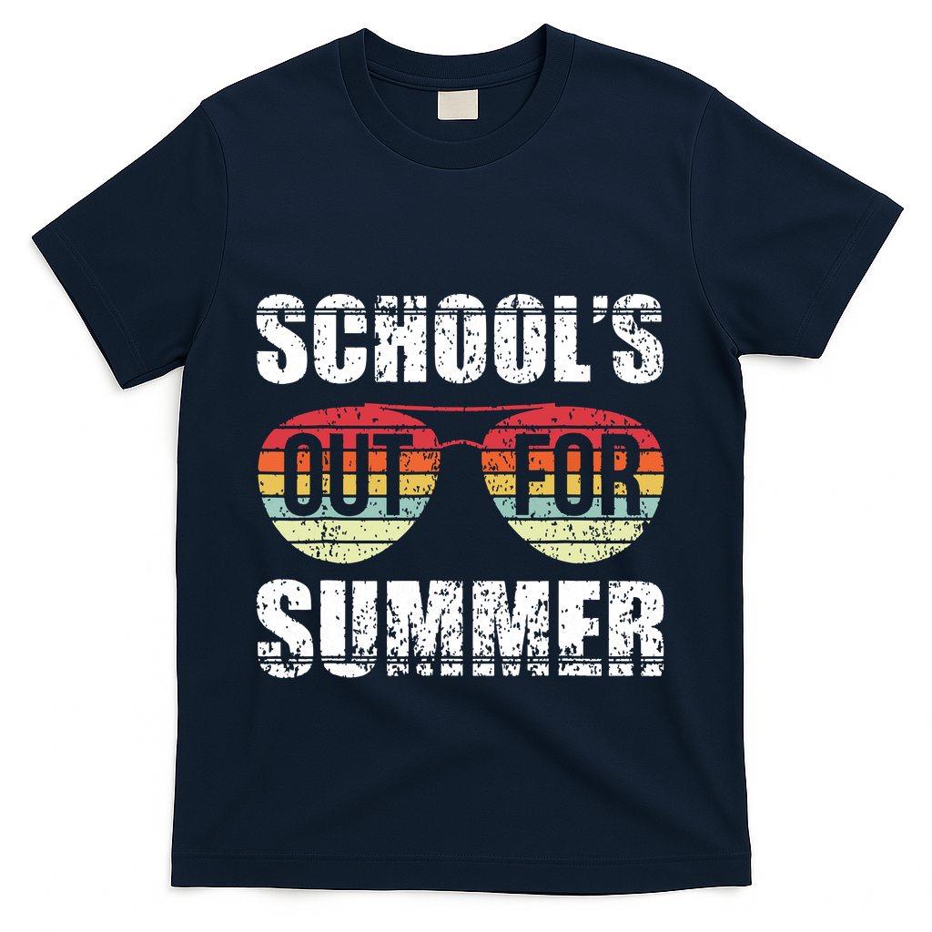 Graduation Gift Schools Out For Summer Students Teacher T-Shirt - Navy