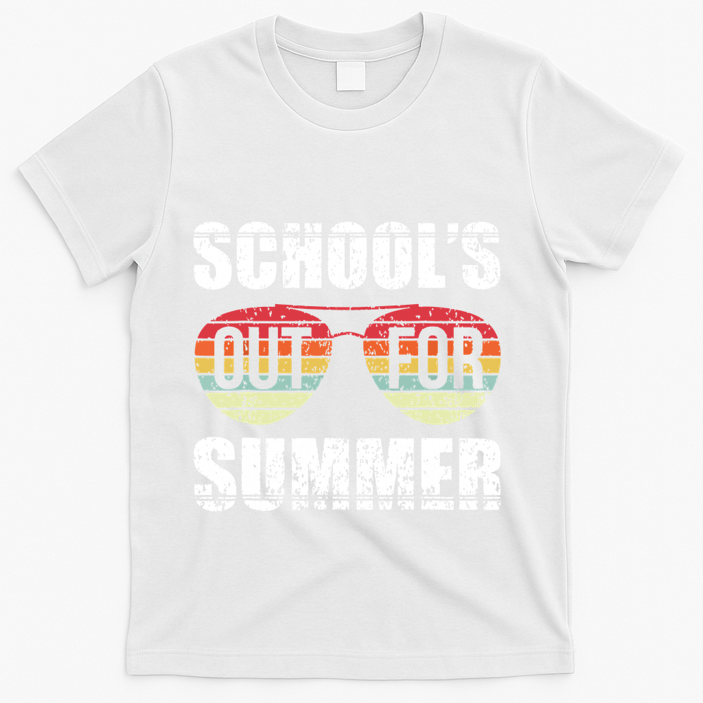 Graduation Gift Schools Out For Summer Students Teacher T-Shirt - White