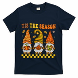 Groovy Gnomes Tis The Season Fall Autumn Happy Thanksgiving T-Shirt - Navy