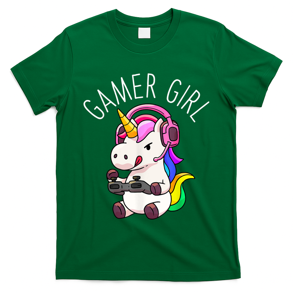 Gamer Girl Unicorn Gaming Cute Video Game Gift T-Shirt