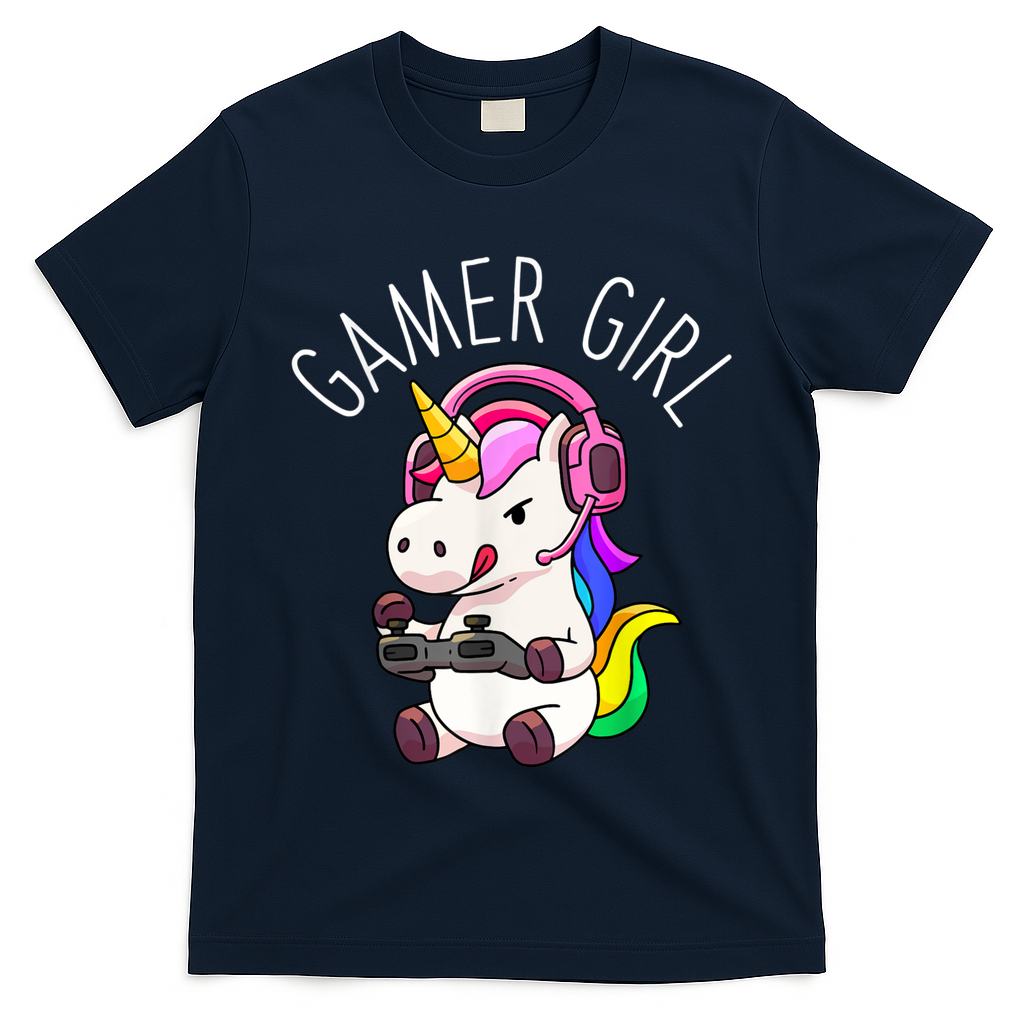 Gamer Girl Unicorn Gaming Cute Video Game Gift T-Shirt