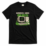 Grass Has Bugs Retro Computer Humor - Black