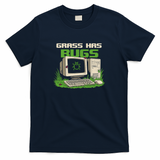 Grass Has Bugs Retro Computer Humor - Navy