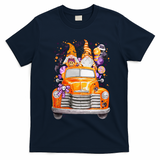 Gnome Halloween Boo Truck T-Shirt - Navy Blue