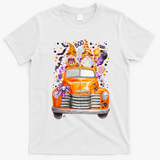 Gnome Halloween Boo Truck T-Shirt - White