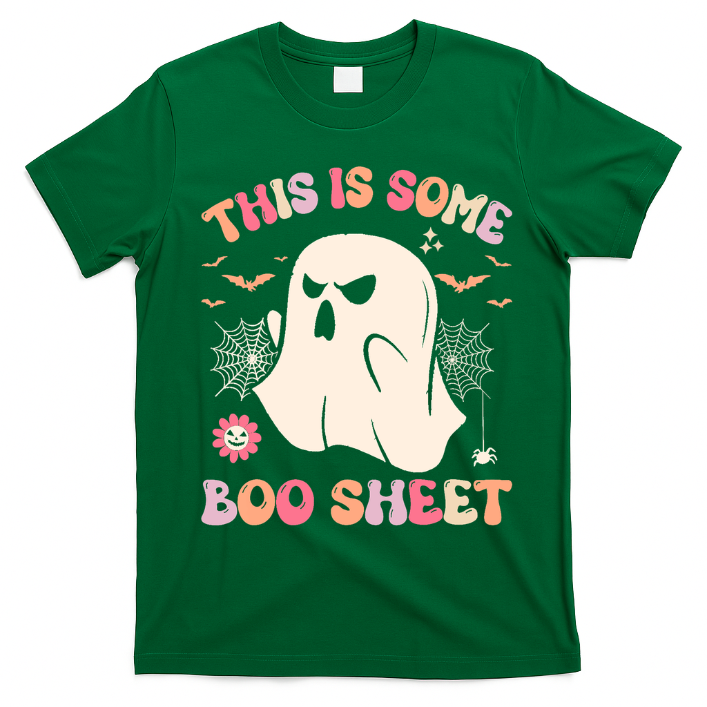 Groovy Halloween Boo Ghost Costume This Is Some Boo Sheet T-Shirt - Irish Green