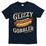 Glizzy Hot Funny Dog Gobbler Champion T-Shirt - Navy Blue