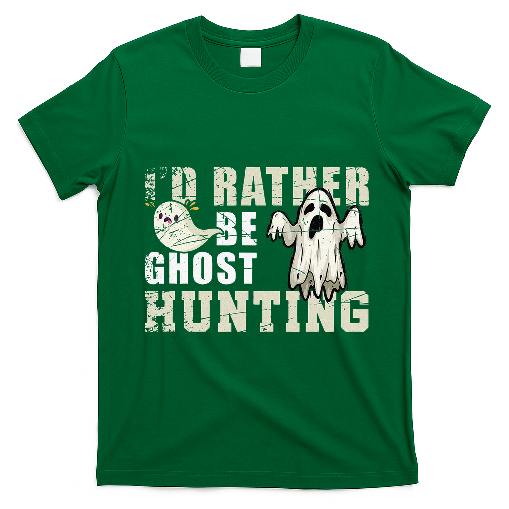 Ghost Hunter Gift Boo Spooky Halloween T-Shirt - Irish Green