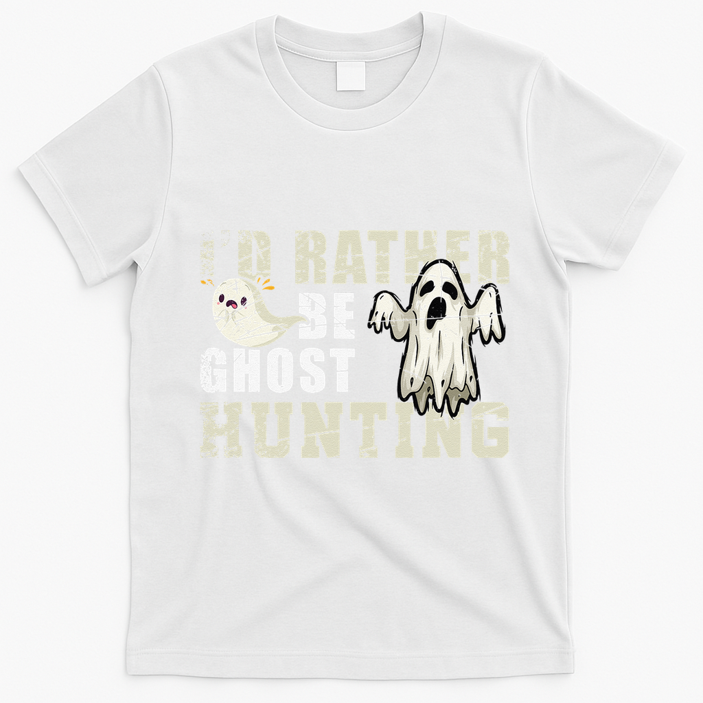 Ghost Hunter Gift Boo Spooky Halloween T-Shirt - White