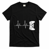 Gamer Heartbeat Gift Video Game Lover Gifgift T-Shirt - Black