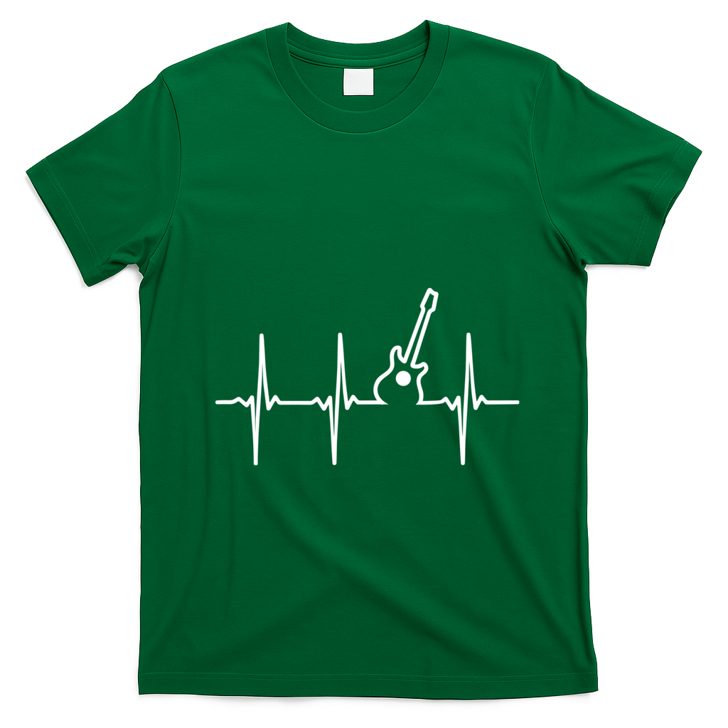 Guitar Heartbeat Instrut Gift Cute Gift T-Shirt - Irish Green