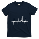 Guitar Heartbeat Instrut Gift Cute Gift T-Shirt - Navy Blue