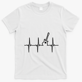 Guitar Heartbeat Instrut Gift Cute Gift T-Shirt - White