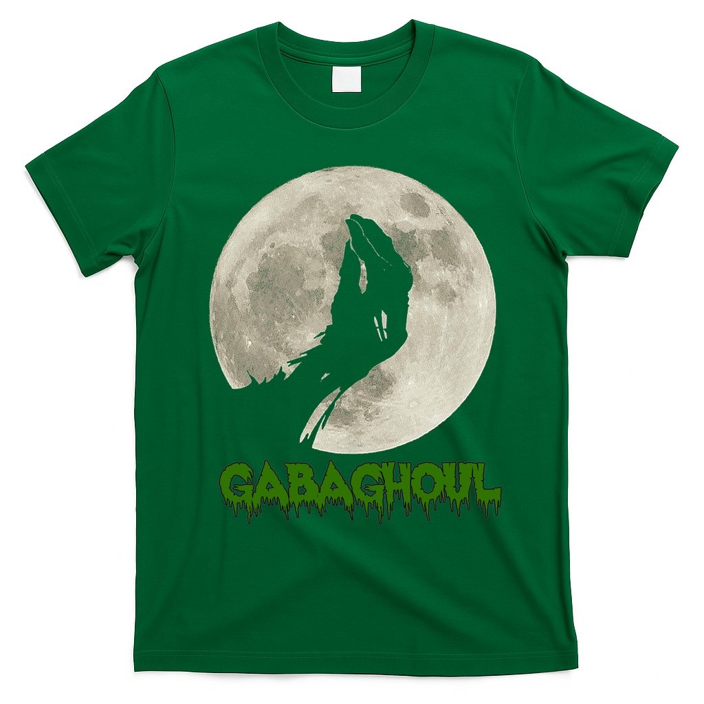Gabaghoul Hand Moon Funny Halloween T-Shirt - Irish Green