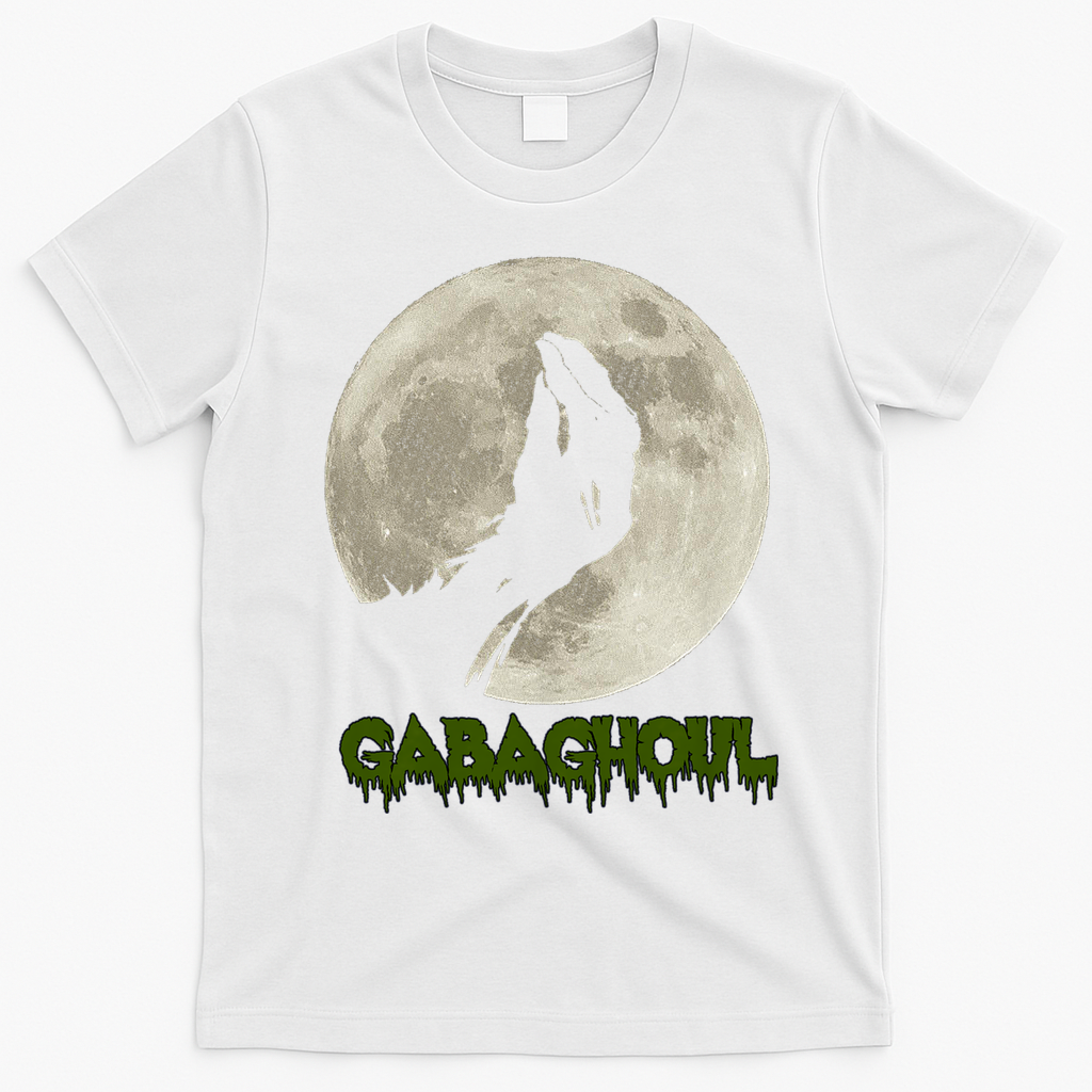 Gabaghoul Hand Moon Funny Halloween T-Shirt - White