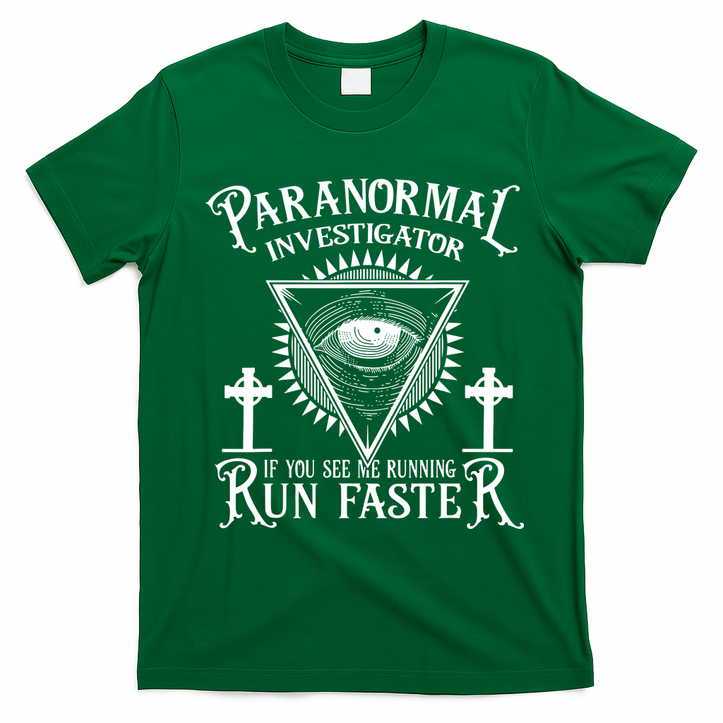 Ghost Hunter Paranormal Investigator T-Shirt - Irish Green