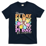 Groovy Happy Pi Day 3.14 Math Teacher Daisy Flower T-Shirt