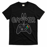 Gamer Heartbeat Xbox Black T-Shirt