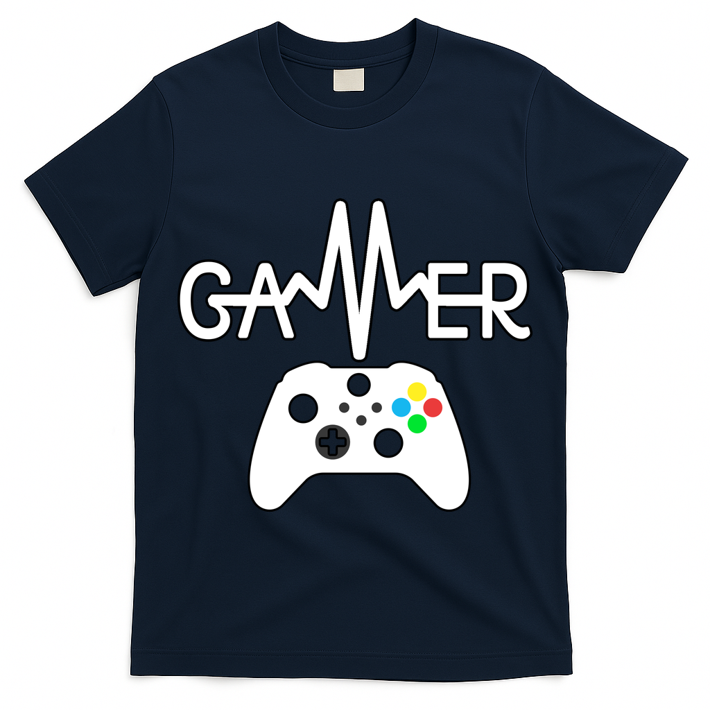 Gamer Heartbeat Xbox White T-Shirt