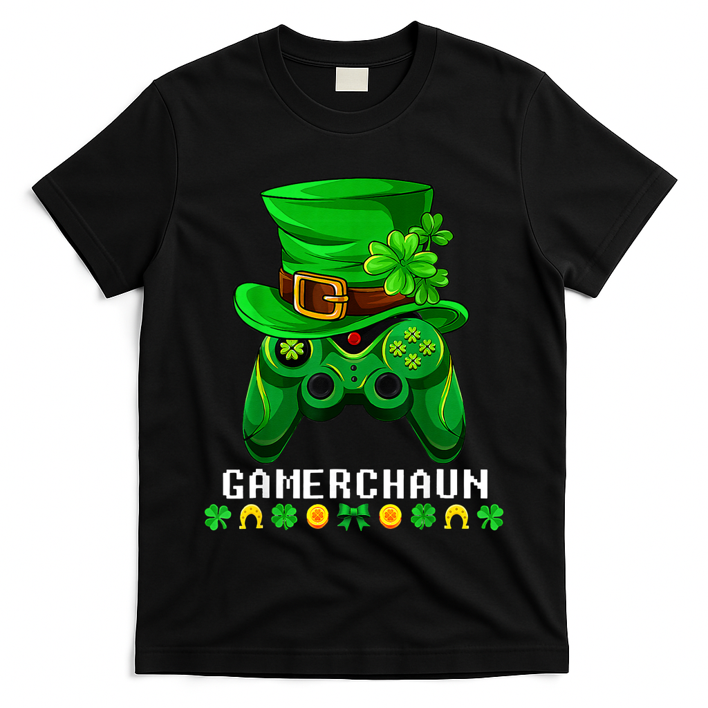 Gamerchaun Irish Gaming St Patricks Day Gamer T-Shirt