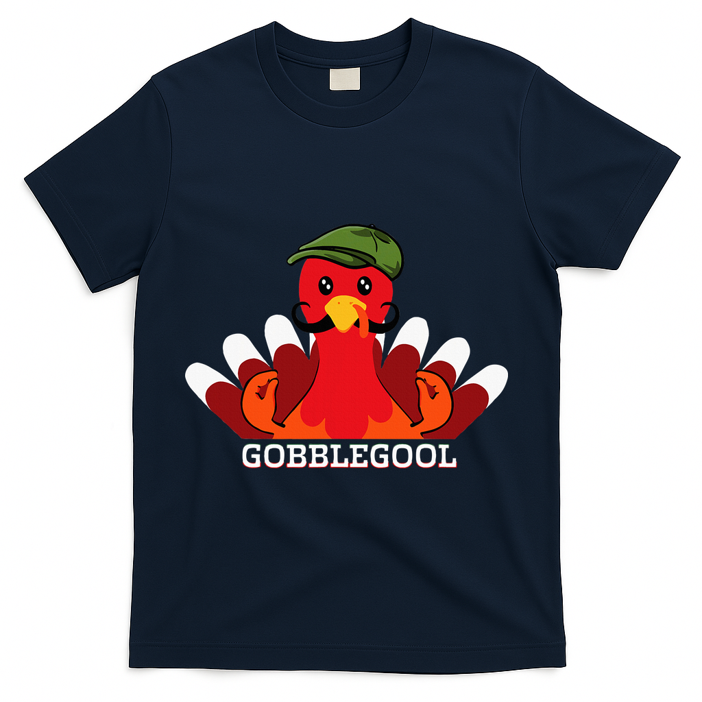 Gobblegool Italian Gobble Turkey Day Fall Thanksgiving T-Shirt - Navy