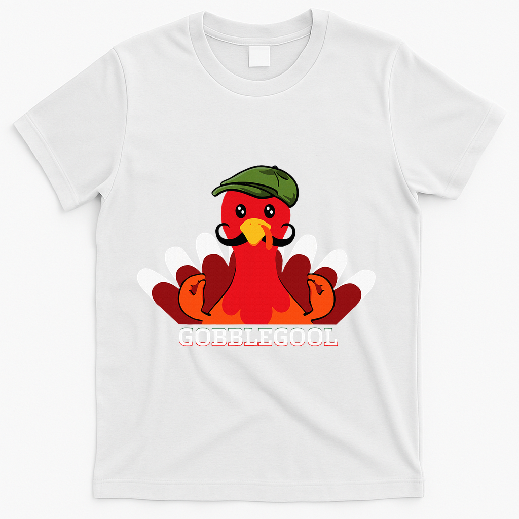 Gobblegool Italian Gobble Turkey Day Fall Thanksgiving T-Shirt - White