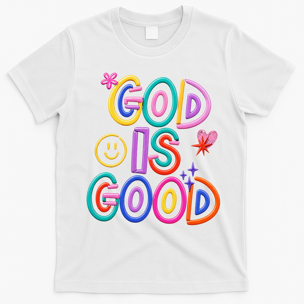 God Is Good Christian Religious T-Shirt - White