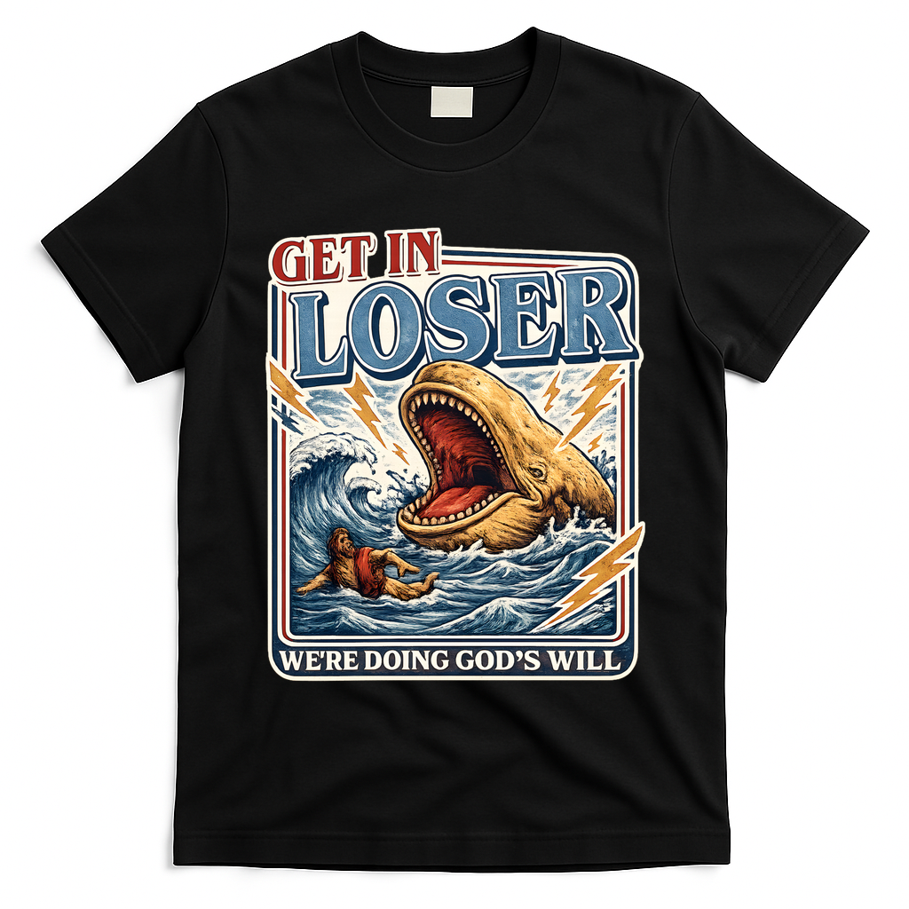 Get In Loser We're Doing God's Will Funny Christian T-Shirt