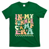 Groovy In My Summer Camp Era Retro Summer Camping Gift T-Shirt - Green