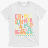 Groovy In My Summer Camp Era Retro Summer Camping Gift T-Shirt - White