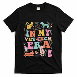 Groovy In My Vet Tech Era Monogrammed Veterinarian Grad T-Shirt - Black