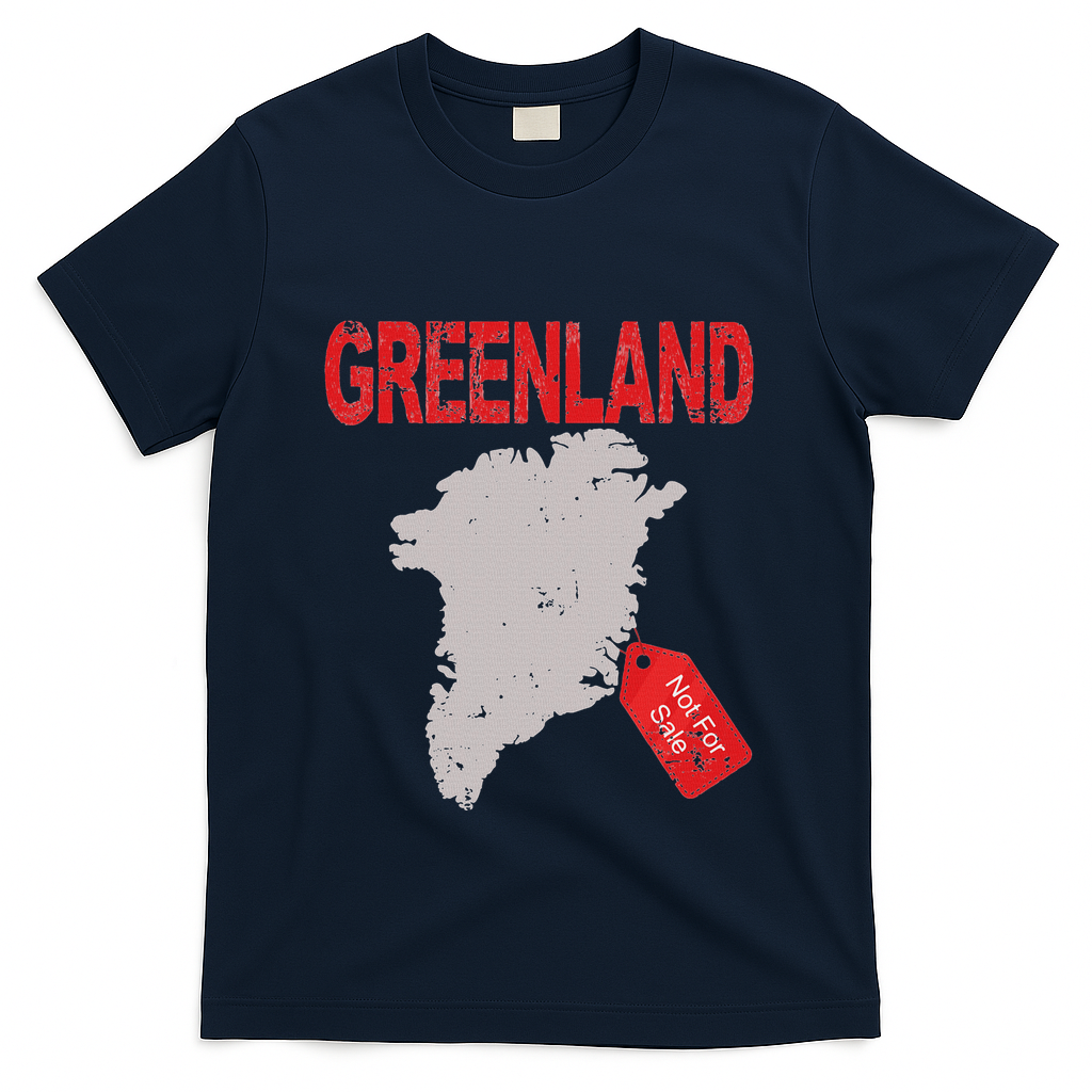 Greenland Is Not For Sale Funny Anti Trump T-Shirt - Navy