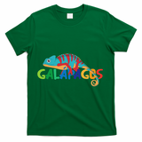 Galapagos Islands Summer Colorful Chameleon Exotic Animal T-Shirt - Green