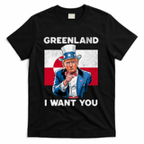 Greenland, I Want You! Funny Trump Meme T-Shirt - Black