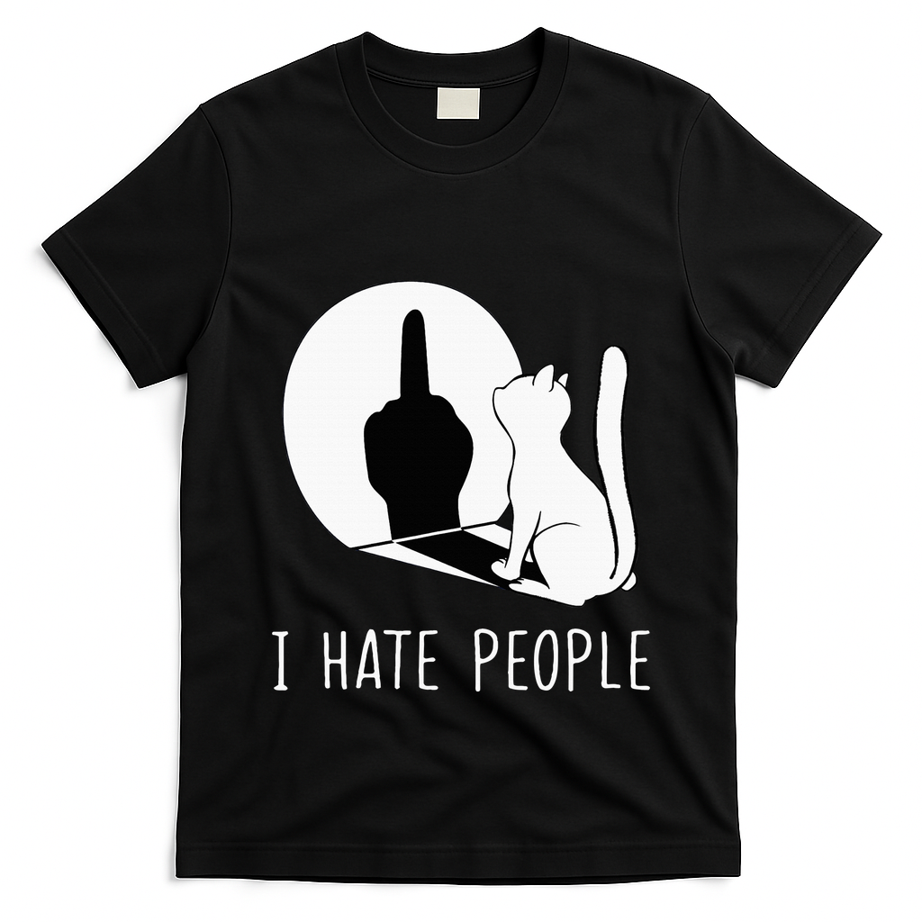 Grumpy Kitten Cats I Dont Like People Cat T-Shirt