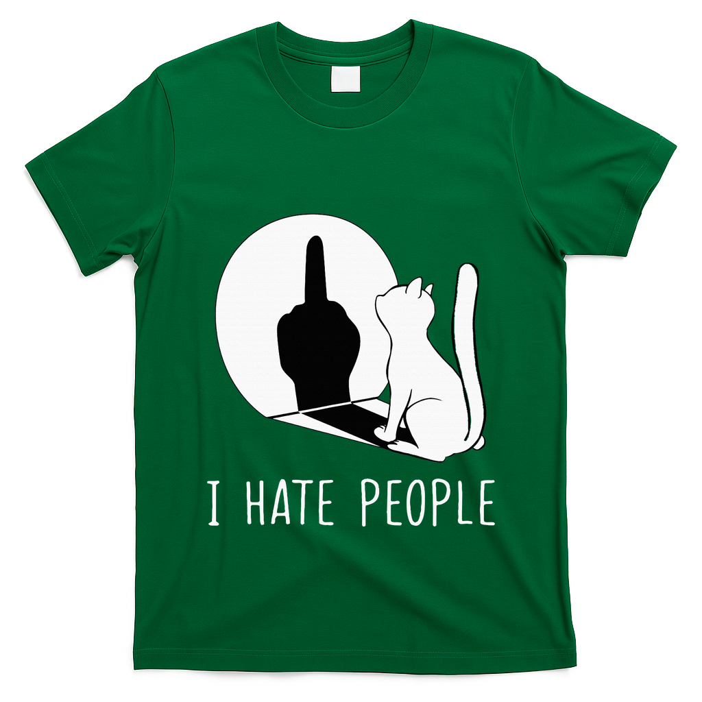 Grumpy Kitten Cats I Dont Like People Cat T-Shirt